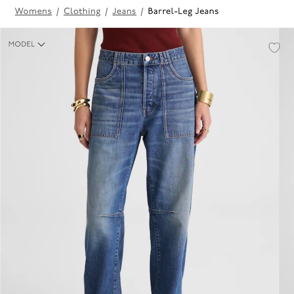 Madewell DartedBarrel-Leg Jeans in Irmo Wash